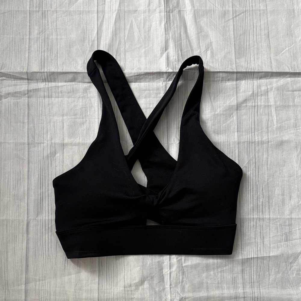 Fabletics Black Cross-Back Sports Bra